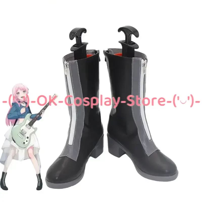 

Anon Chihaya Cosplay Shoes BanG Dream! It's MyGO Cosplay Prop PU Leather Shoes Halloween Carnival Boots Custom Made