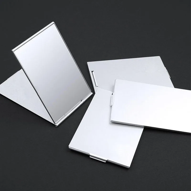 Nowe Aluminiowe Składane Przenośne Lustro Ręczne Przenośne Mini Lustro do Rzęs Kieszonkowe Składane Kompaktowe Narzędzia Kosmetyczne HUAZJ12