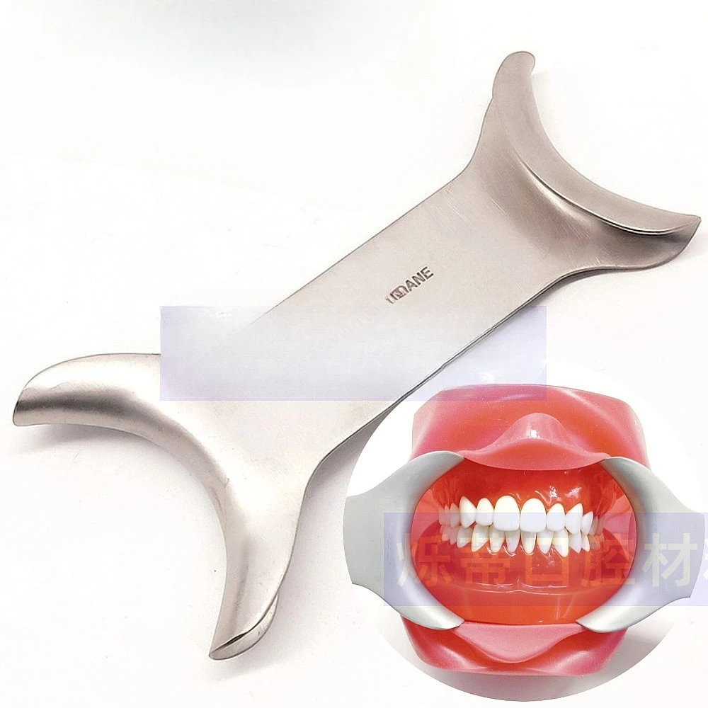 Dentals Mouth Corner Retractor Orthodontic Stainless Steel Oral Hook Mouth Opener Double-Ended High Temperature Lip Cheek