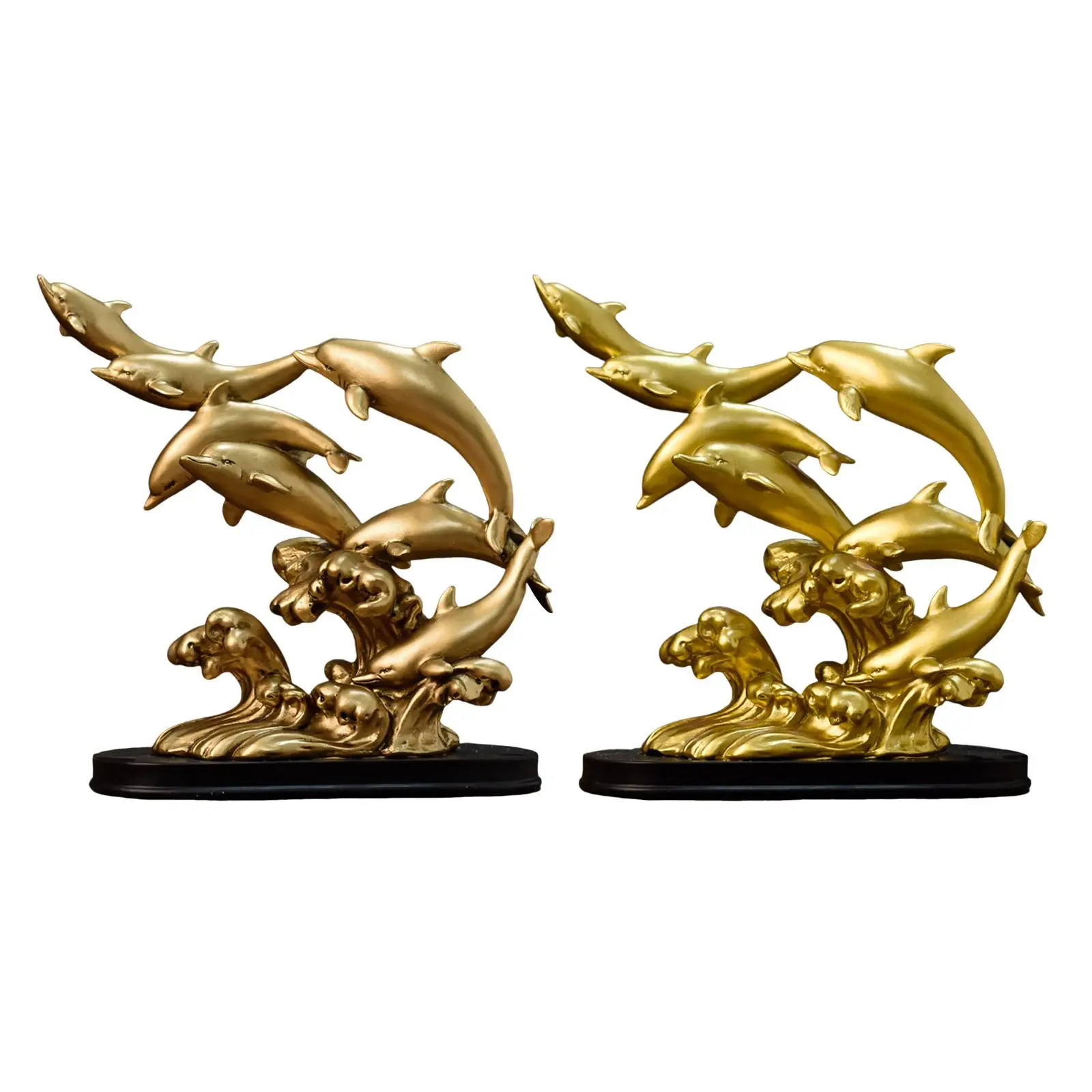 

Nordic Style Dolphins Statue Figurine Decor Ornament Present Sculpture Collectible for Office Cabinet Bedroom Home Kitchen