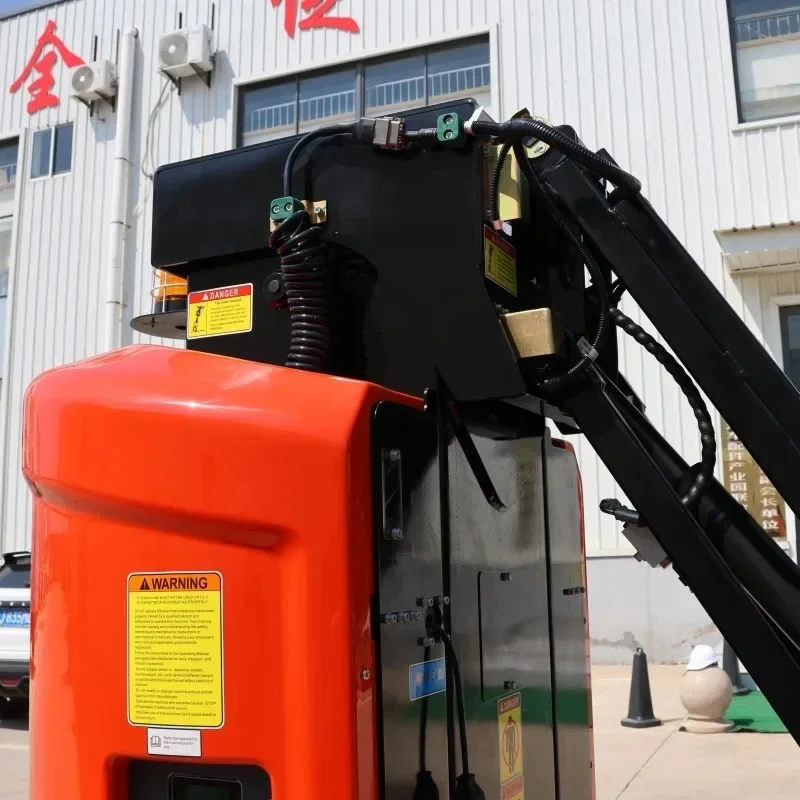 Small Electric Work Platform Vertical Mast Nacelle Lift With Rotating Arm For Confined Spaces
