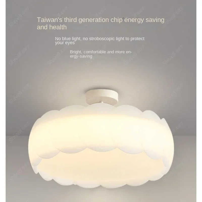 

French cream wind bedroom ceiling warm romantic new led light creative small living room study lighting