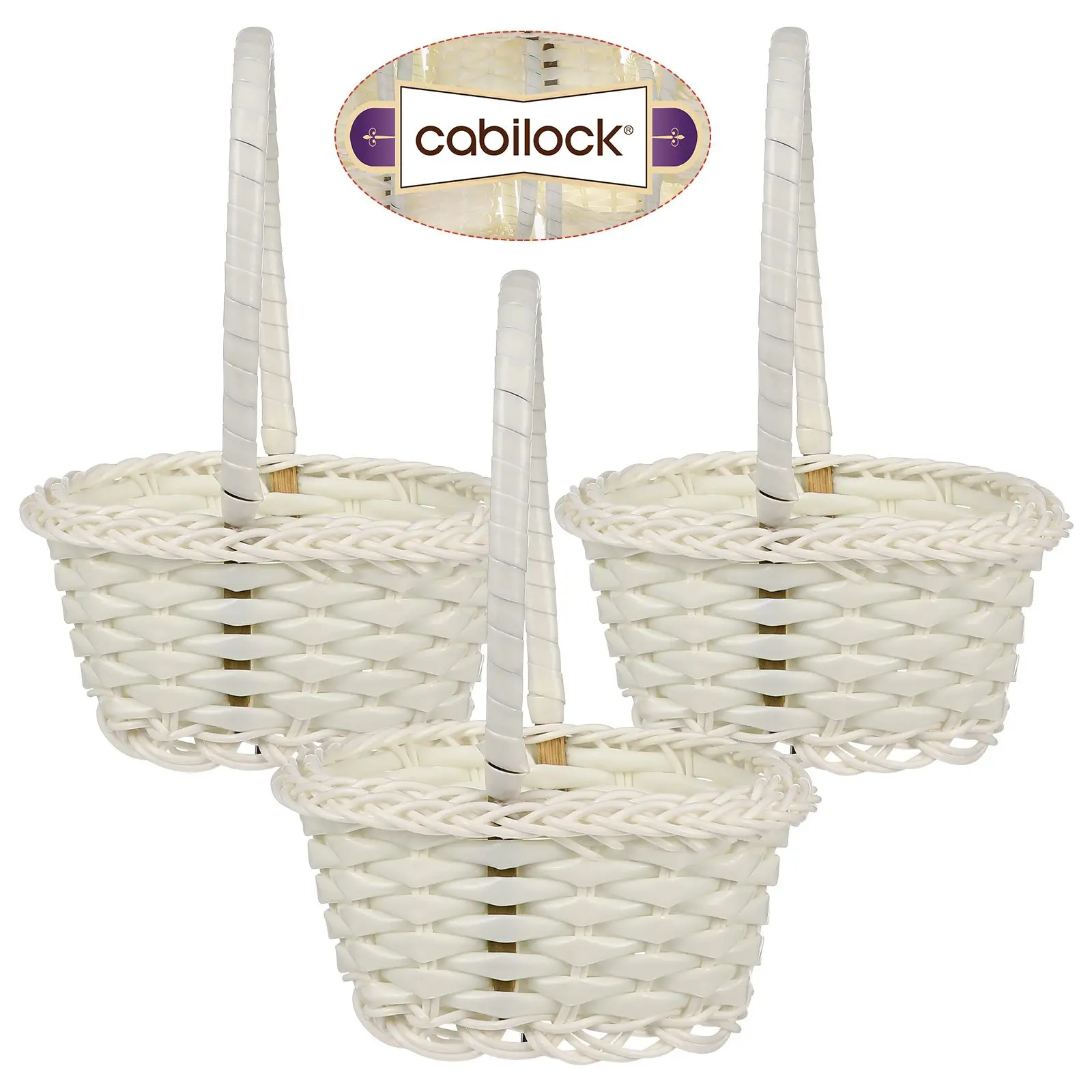 

10 Pcs Baskets Small Berry Shopping Child Girl Storage Handles Picnic Wicker Woven Rattan Flower Baskets Lightweight Round