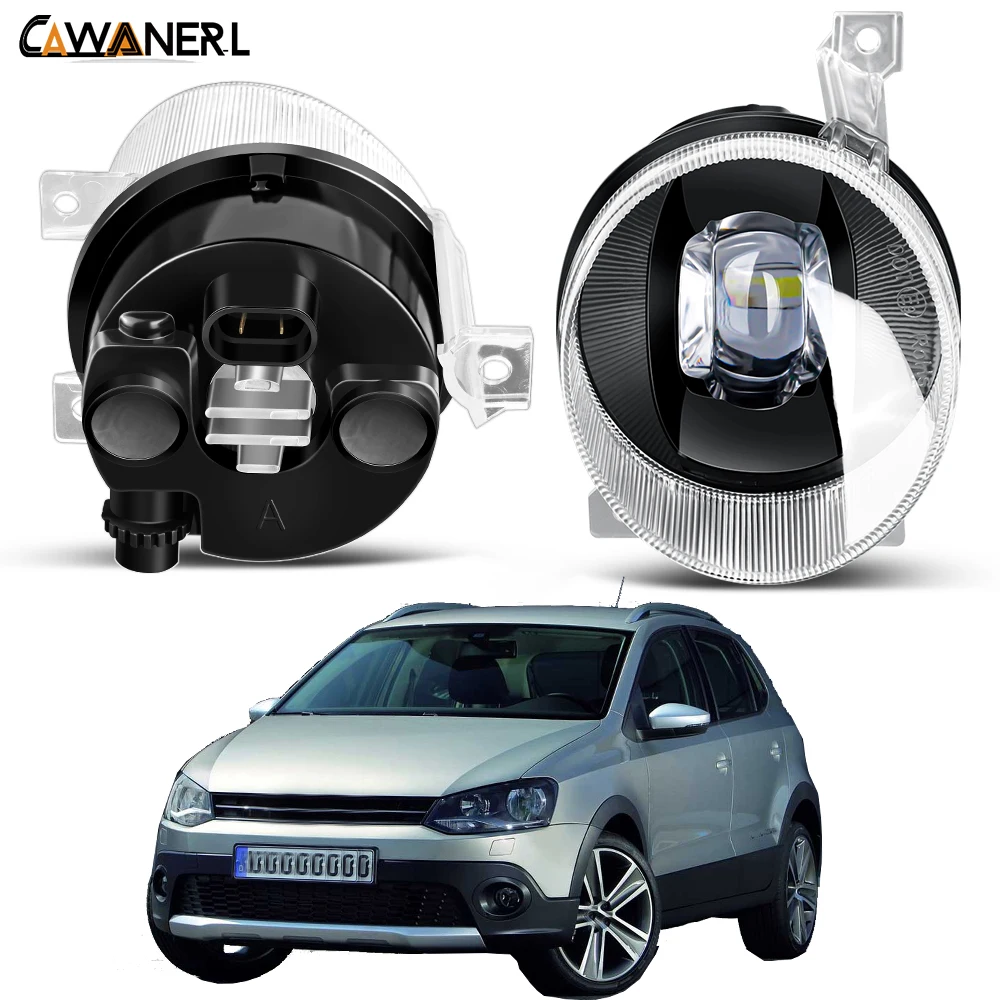 2 X 30W Car Front Fog Light Assembly LED Canbus Fog Driving Lamp For Volkswagen VW Polo Cross 2011 2012 2013 2014 2015 2016 2017