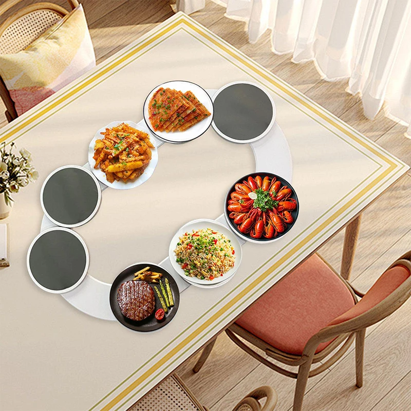 Rotating Dining Table Tray Non Skid Lazy Susan Convenient Rotating Food Turntable Rotating Plate Helper For Restaurant Kitchen