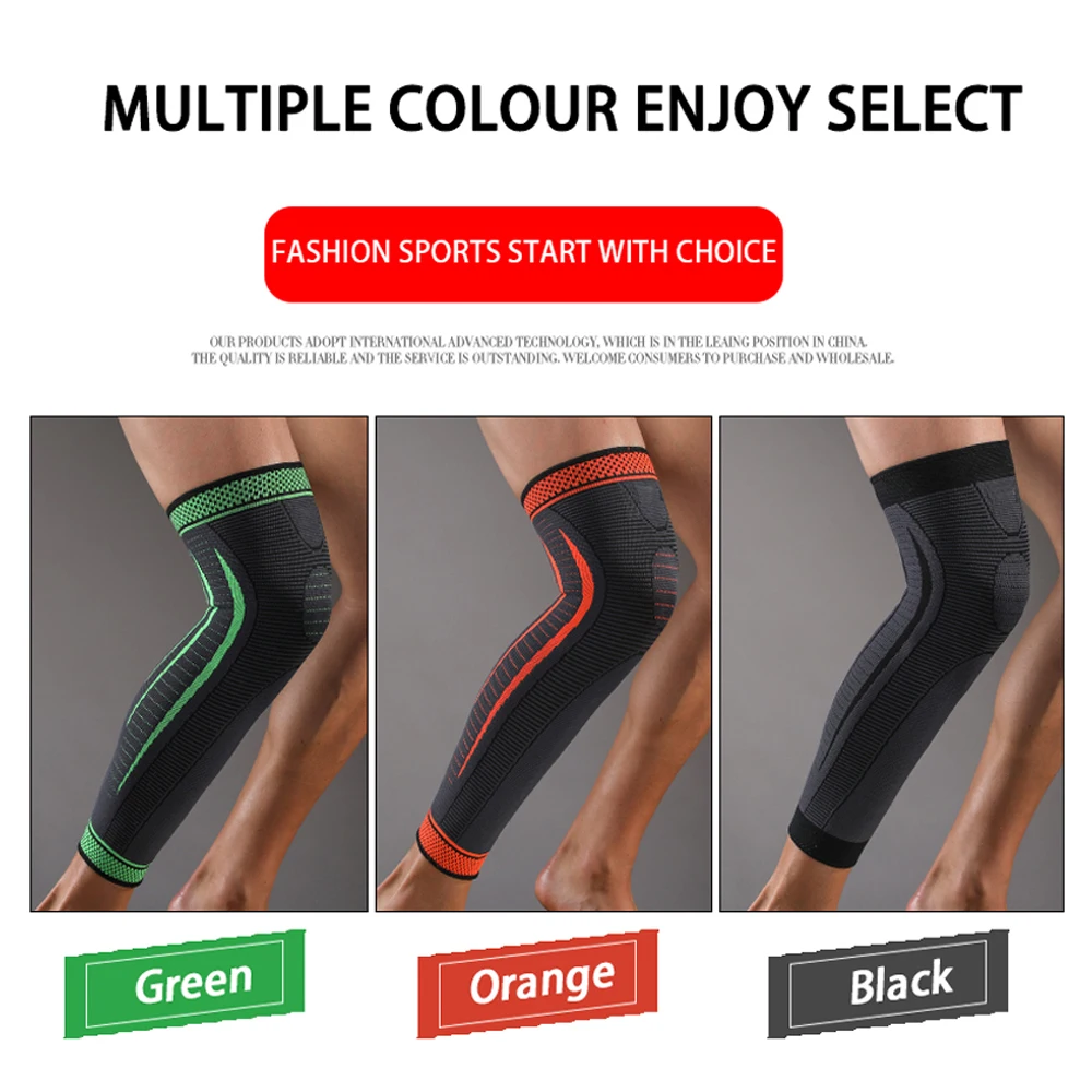 1Pcs Compression Leg Sleeves, Leg Knee Long sleeves Knee Support for Football Baseball Basketball Running Cycling Weightlifting