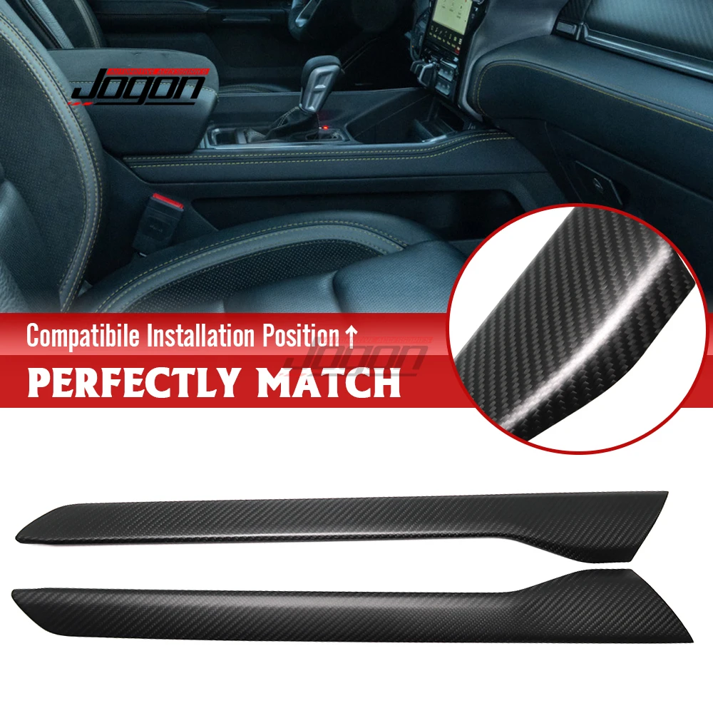 Matte Carbon Car Interior Centeral Console Gear Shift Side Panel Cover Trim For Dodge RAM TRX 1500 2019 2020 2021 2022 2023