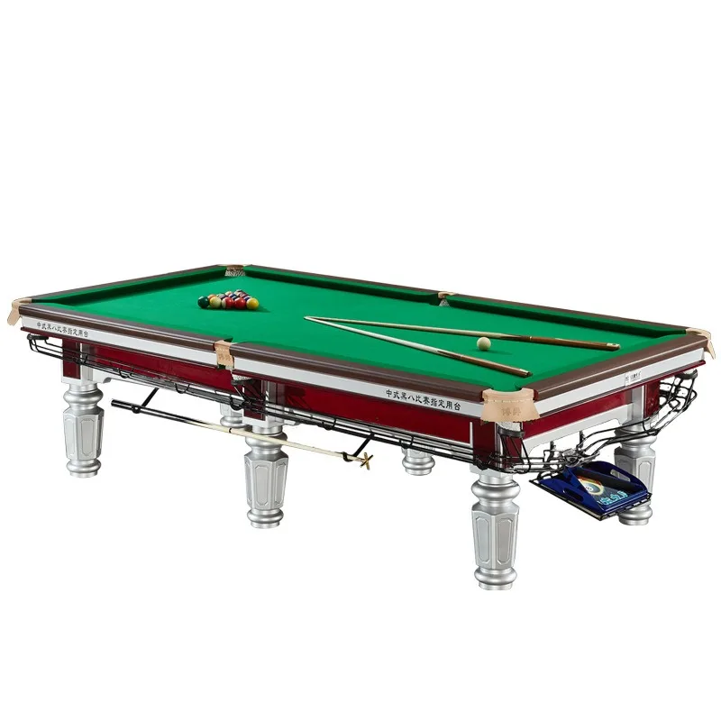 

Standard Chinese style black eight billiards table, commercial marble hall, steel storage