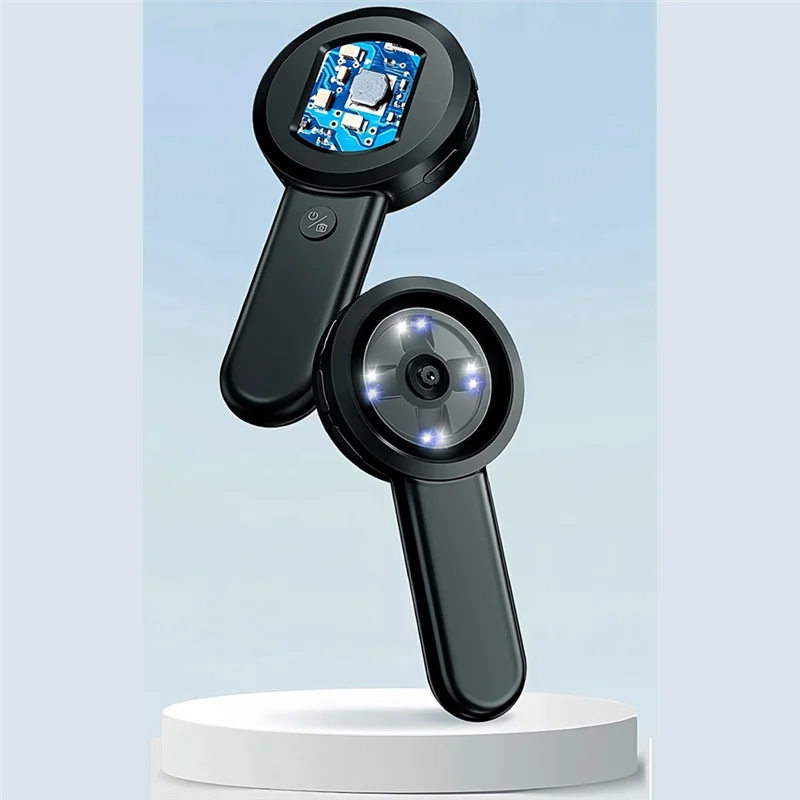 Microscopio Digital ABLL, microscopio de monedas 100X con lupa de pantalla de 2 pulgadas con luz (blanca y UV), Compatible con Windows Easy T