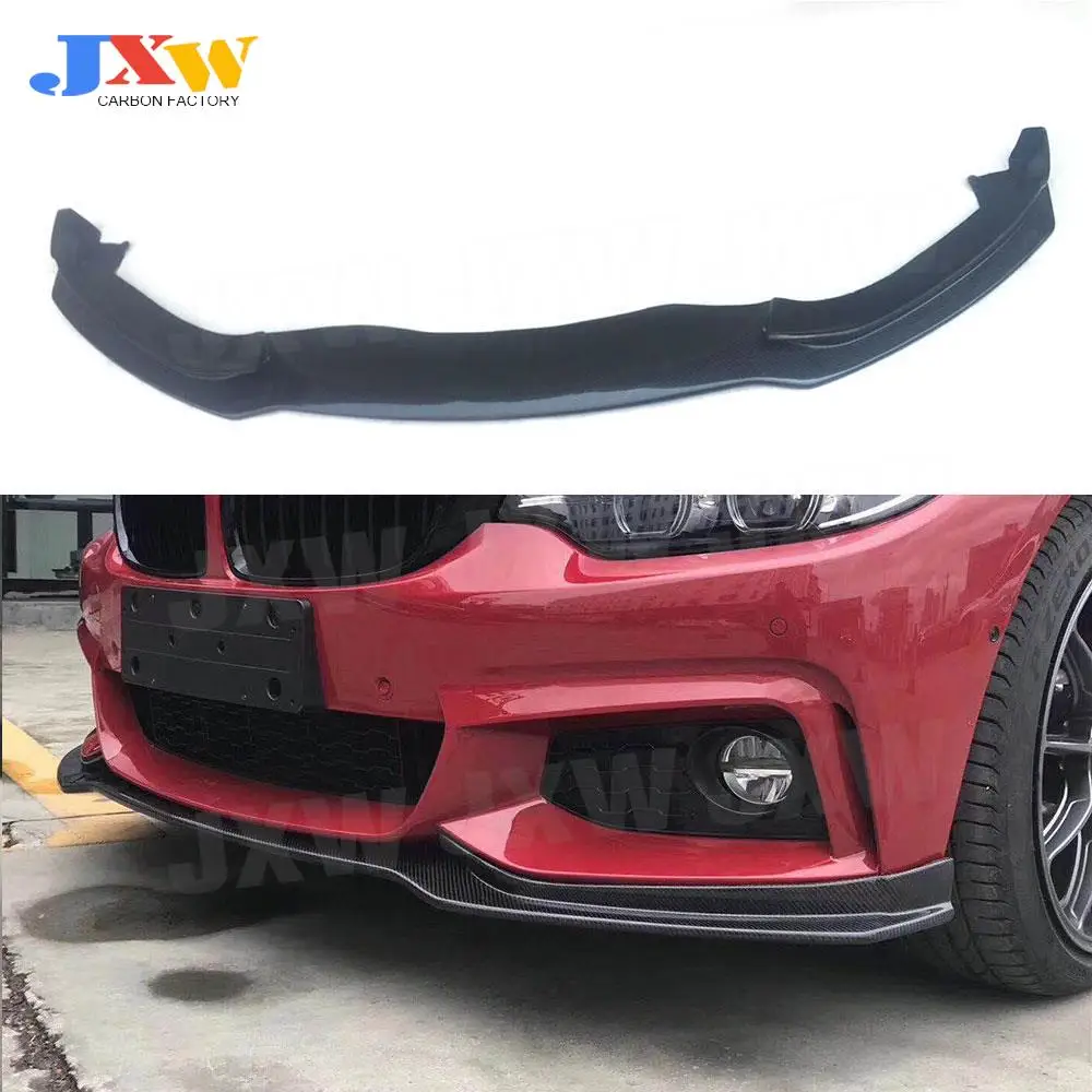 

for 4 Series Carbon Fiber Front Bumper Lip Spoiler Splitters for BMW F32 F33 F36 2014 2015 2016 2017 Head Lip Chin Guard