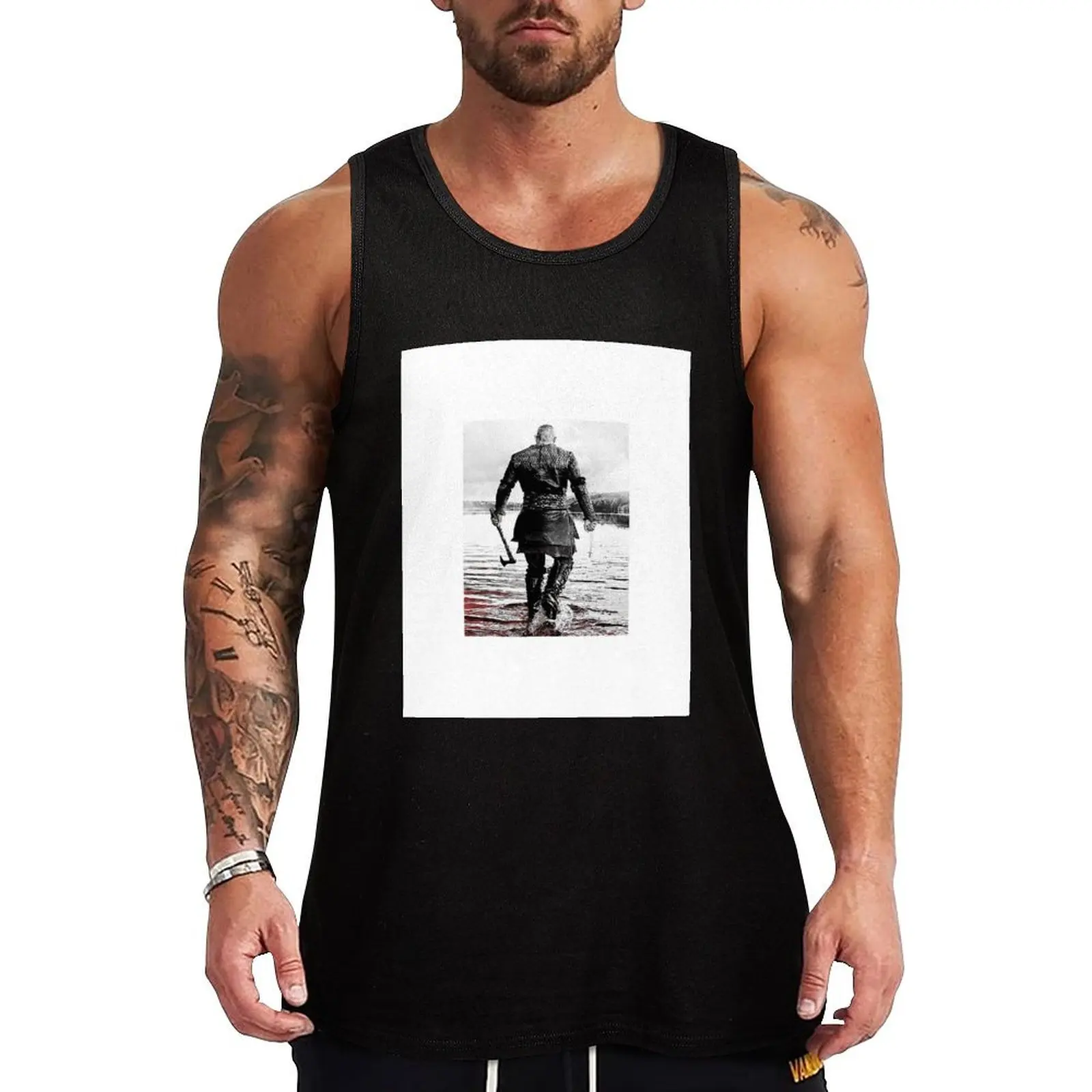 Camiseta sin mangas Vikingos Ragnar, producto estrella, estilo urbano informal