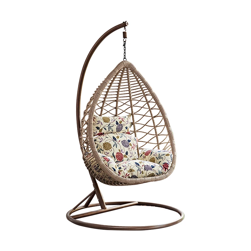 

Outdoor swing rattan chair hanging orchid cradle chair balcony indoor living room adult hammock rocking chair bird