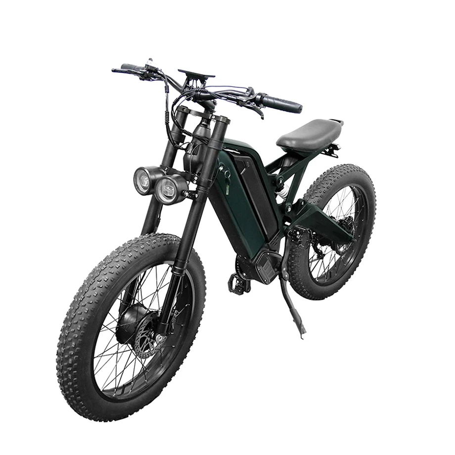 

24 Inch Tyre 48V 35AH Lithium Battery Aluminum Alloy Adult 7 Speed EBike E Mountain MTB 2000W Electric Bike Fat Tire Dual Motor
