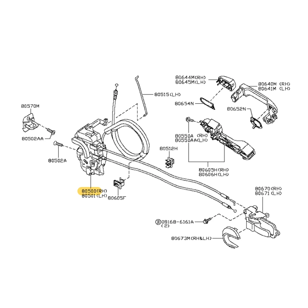 

80500-ED01A Door Lock Actuator For Nissan Tiida 2004-2014 80500ED01A