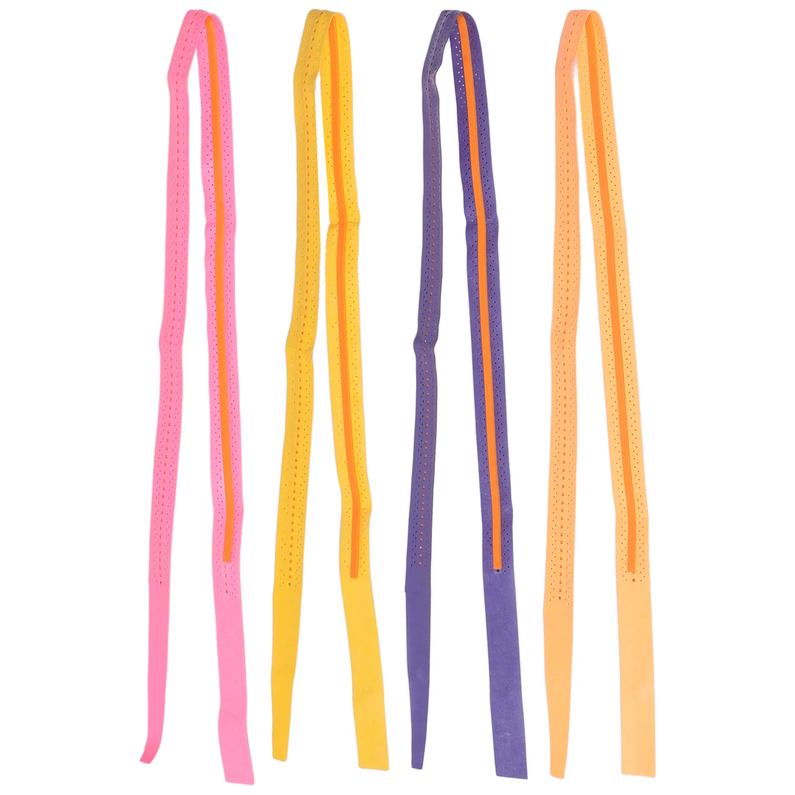 4 قطعة مضرب بدمنتون شريط لحام ثنائي اللون تصميم مضاد للانزلاق امتصاص العرق قابلة لإعادة الاستخدام Overgrip حامي للتنس وكرة الريشة