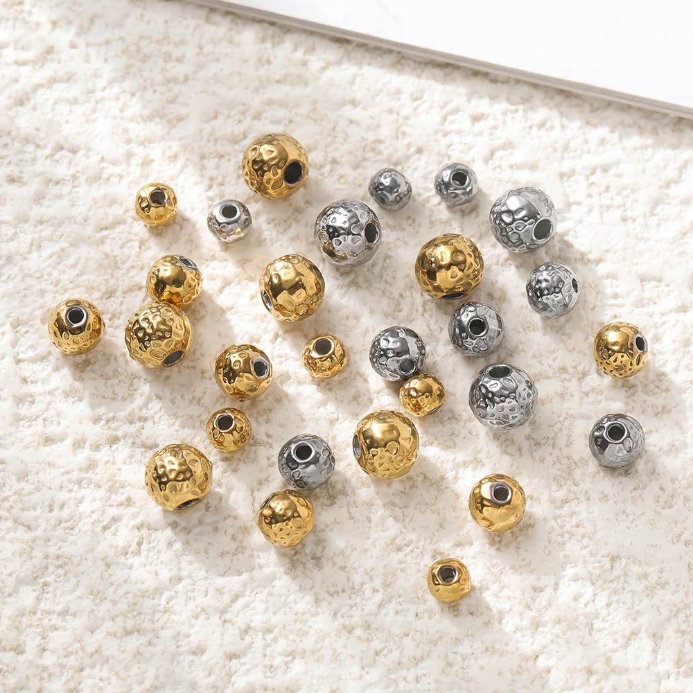 10pcs/lot 4 5 6mm Stainless Steel Balls Beads Round Loose Spacer Beads for DIY Necklace Bracelets Jewelry Making Accessories