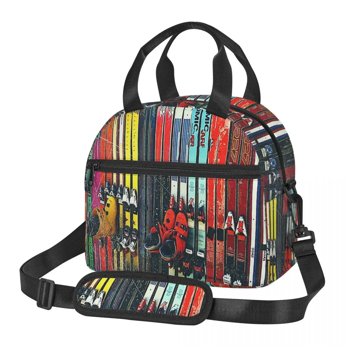 

Ski Sun Valley Insulated Lunch Bag for School Picnic Storage Food Boxes Leakproof Cooler Thermal Lunch Box Tote