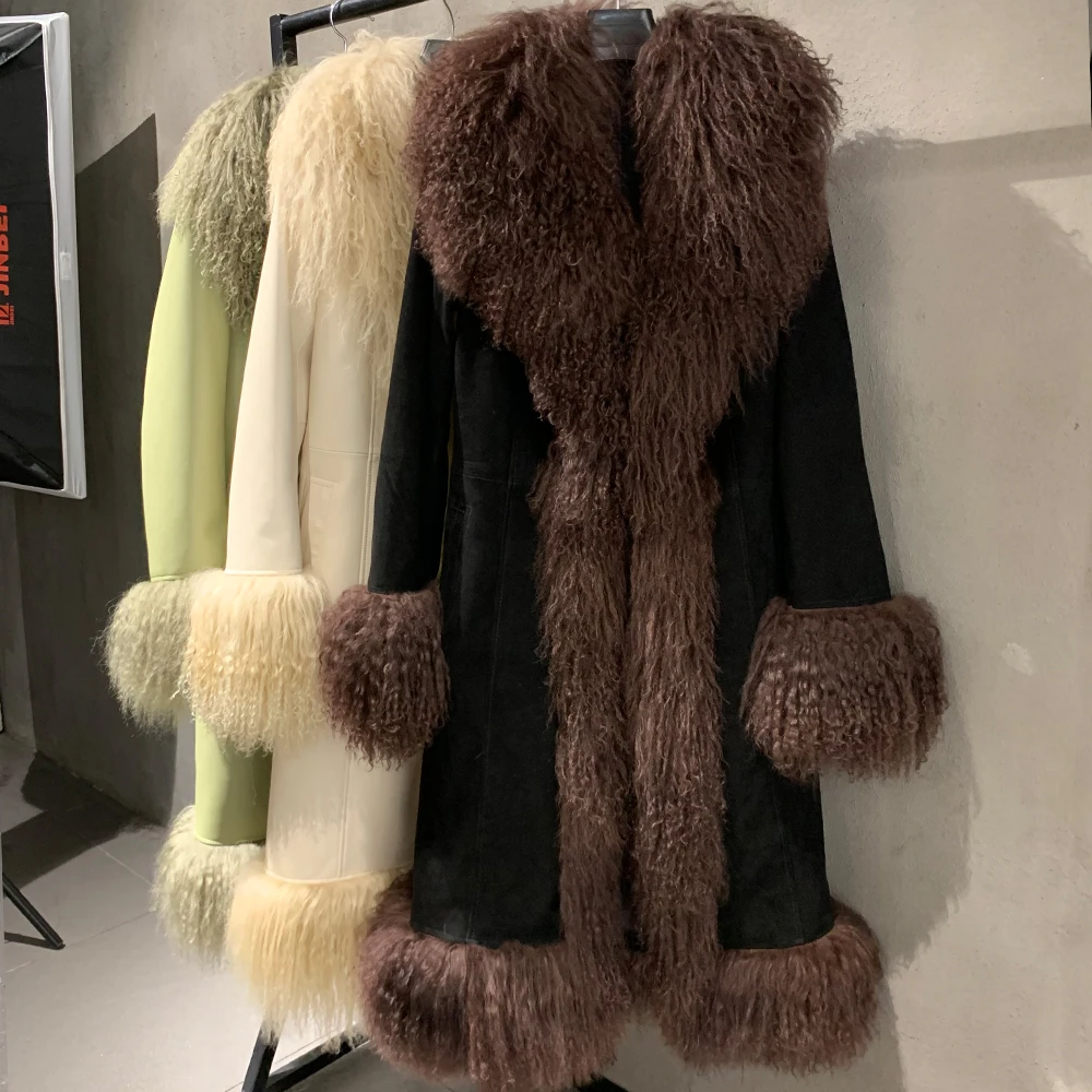 新品  FELIM   LONG MOUTON COAT / BRN S8211e9ddc58849dfb6731e0c2fb4e