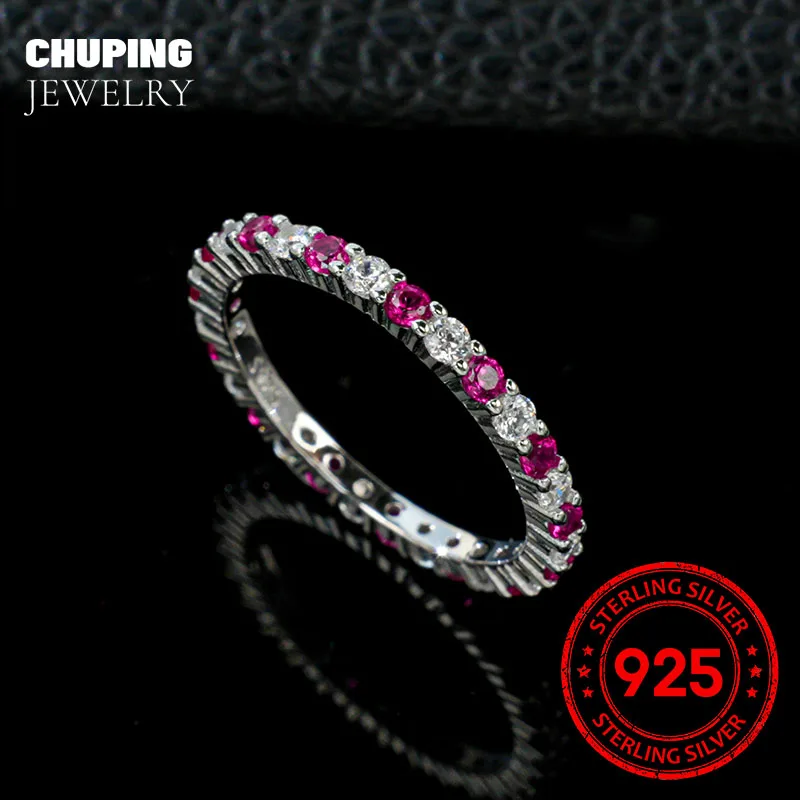 

Chu Ping Fashion Jewelry Colored Cubic Zirconia Round Shape S925 Silver Ring For Women Daily Dressup