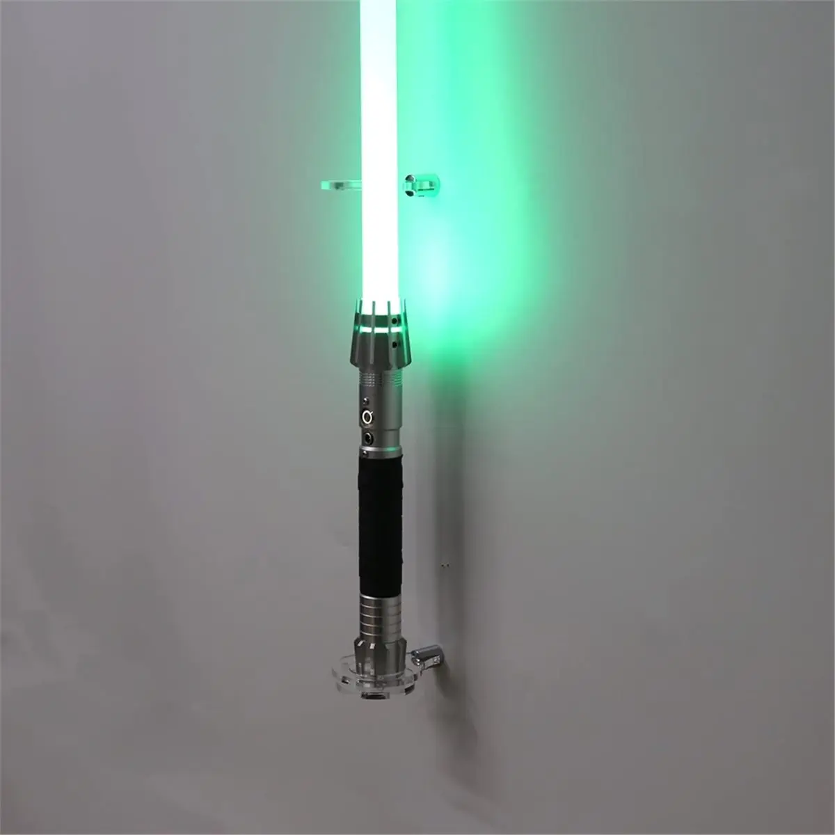 2pcs Wall Mounted Transparent Acrylic Lightsaber Stand - 1 Hole Vertical Display Stand Suitable for Wall Mounting