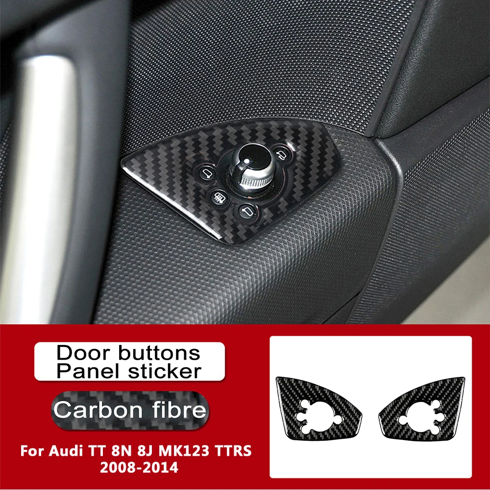 Car Door Button Sticker Anti-corrosion Easy Installation Sturdy for Audi TT 8n 8J MK123 TTRS 2008-2014 Car Accessories Interiors