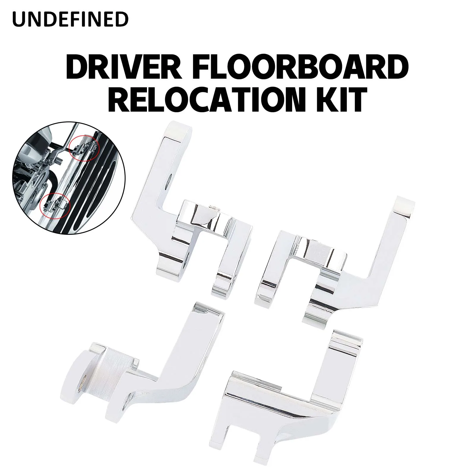 

Motorcycle Driver Floorboard Relocation Brackets Foot Pedal Extension Board Fixing Bracket for Harley Road Glide/King 1997-2016