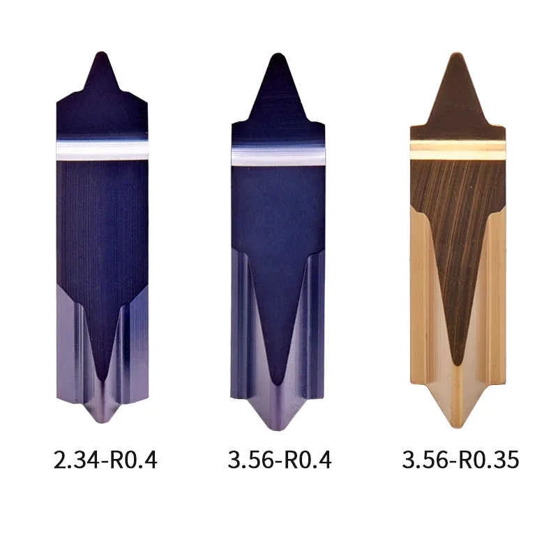 

22VER R0.35 40-градусное лезвие для шкивов с одним зубом шириной 3.45 2.34 для обработки стальных деталей и чугуна