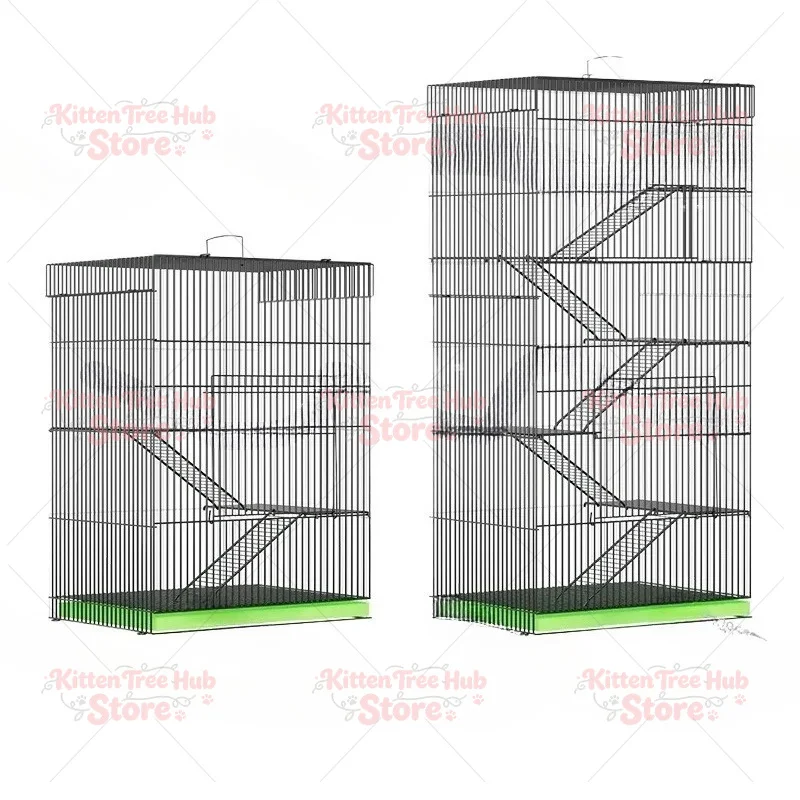 3-Tier Large Small Pet Habitat Villa Chew Proof Ferret Sugar Glider Rat Cage With Removable Waste Tray