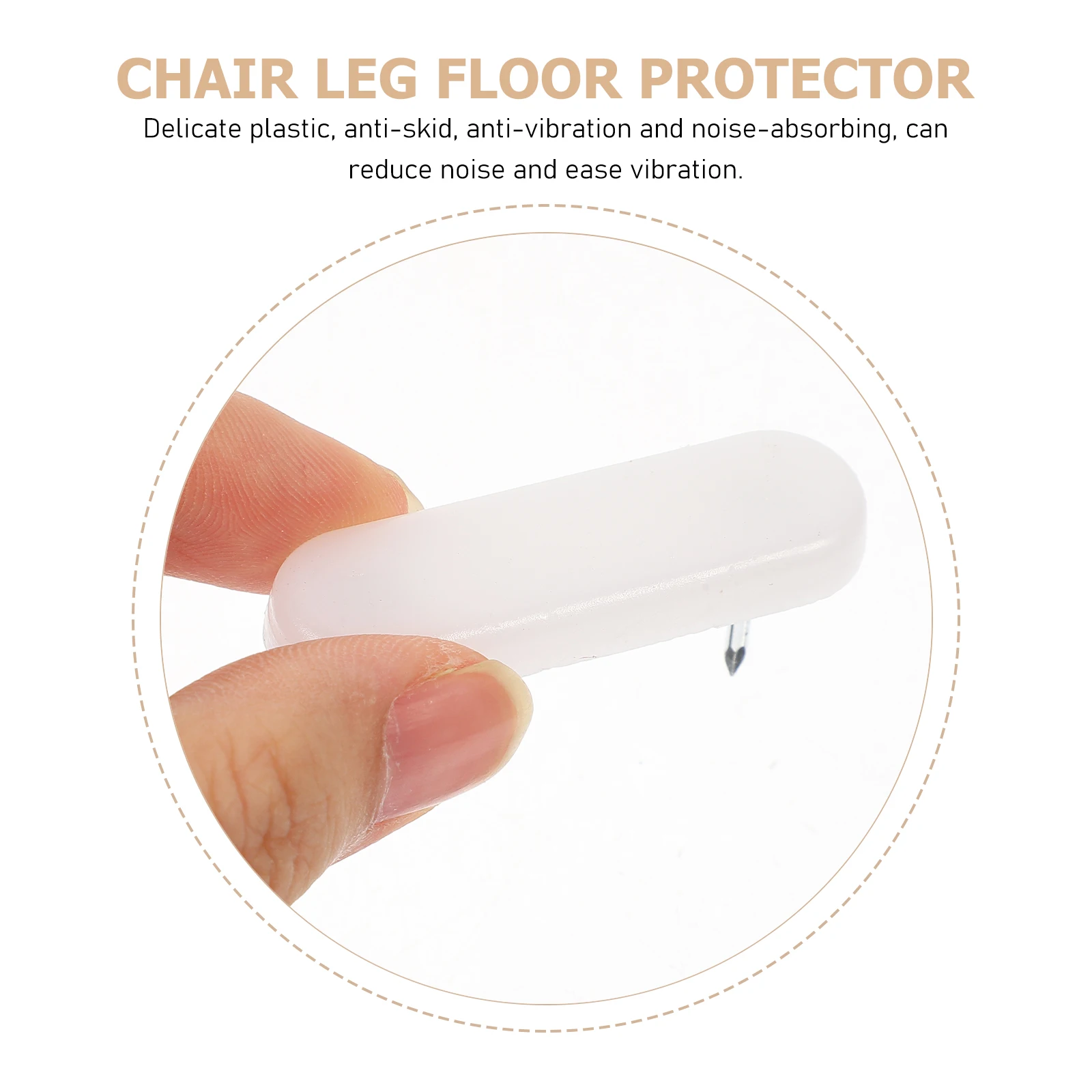 

100pcs Chair Leg Pads Furniture Feet Nails Antivibration Noiseabsorbing Glides for Carpeted Floors
