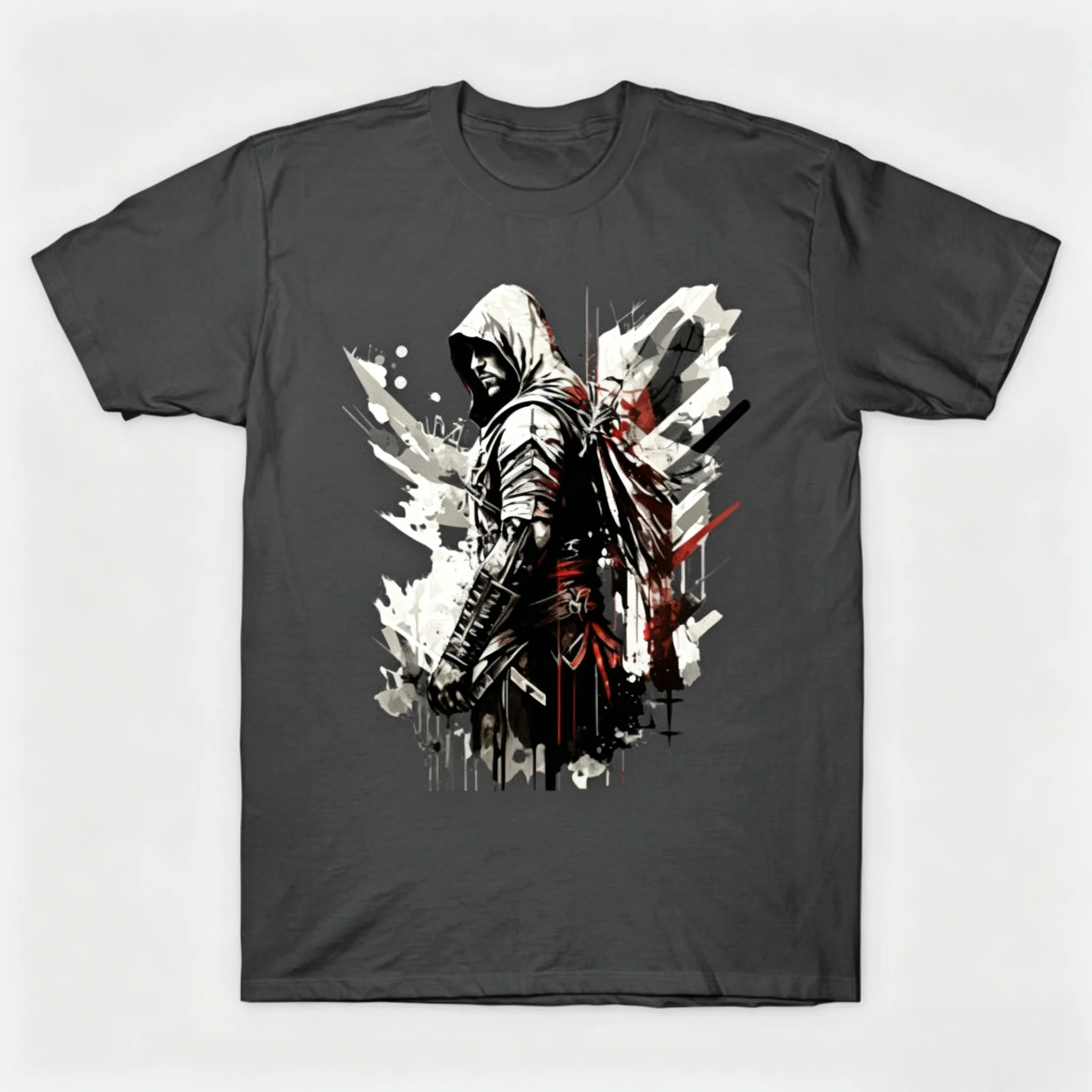 Camiseta de algodón con gráfico de Assassin Creed Black Flag para hombre, camiseta informal holgada y divertida con cuello redondo, verano 2026 ﻿ ﻿ ﻿ ﻿ ﻿ ﻿ ﻿ ﻿ ﻿