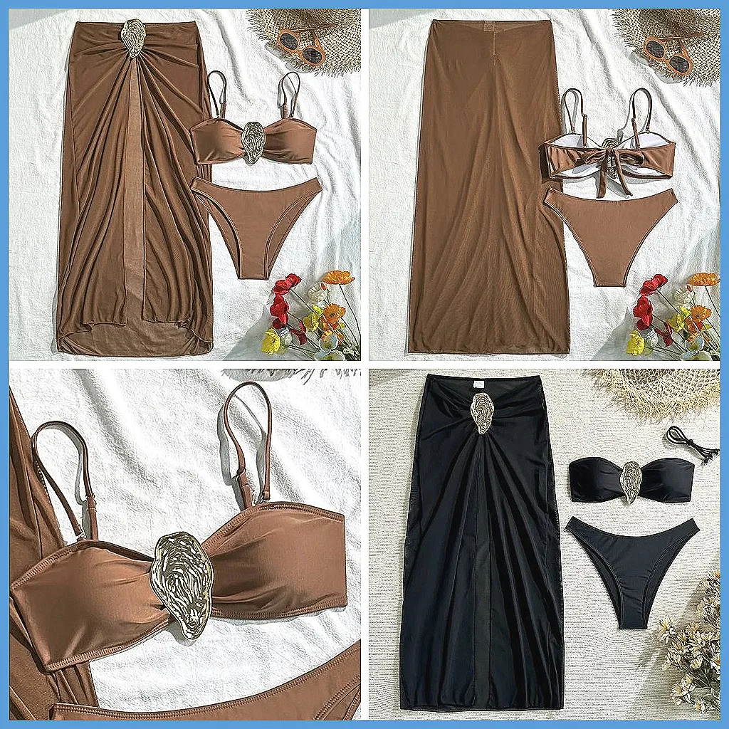 

2026 Sexy Brazilian Bikini Set for Women, 3-Piece Swimwear Beach Bathing Suits