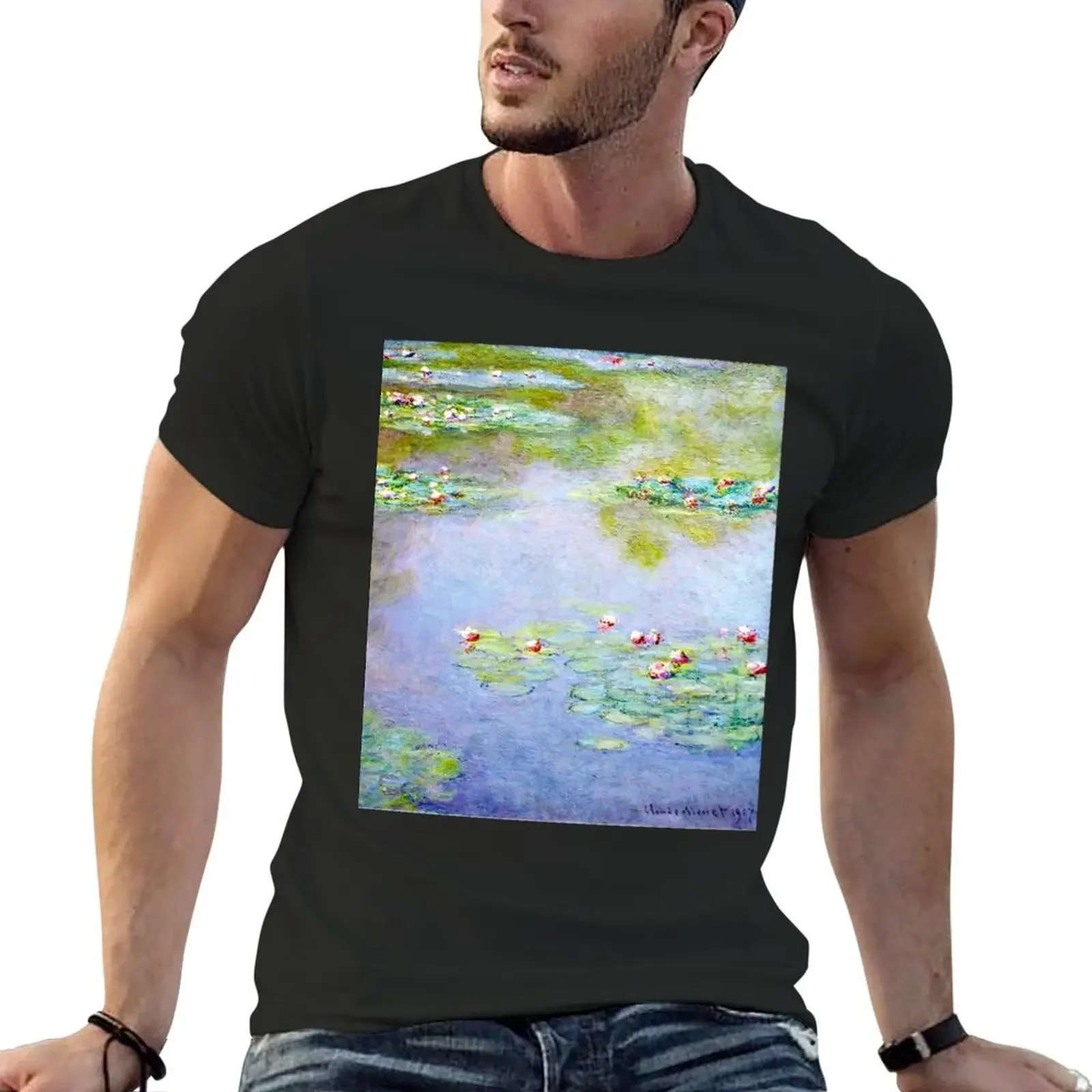 

Claude Monet | The Water Garden at Giverny - Le Jardin d'eau de Giverny T-Shirt Clothing baggy shirts Men's cotton t-shirt