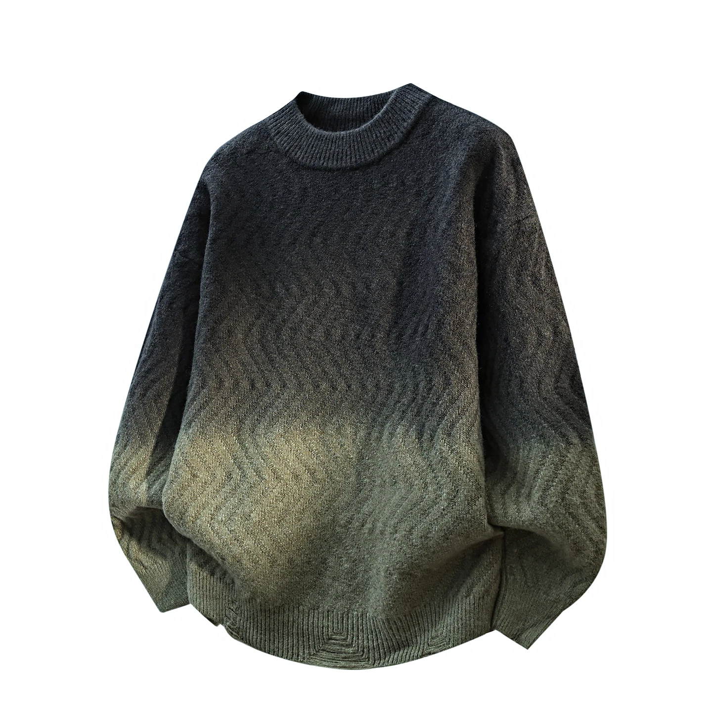 

Мужской вязаный свитер в стиле ретро, американский кэжуал, с круглым вырезом, утепленный, с длинными рукавами, для зимы, базовый, повседневный.