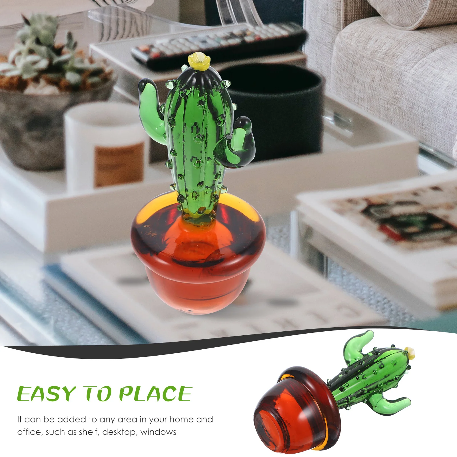 ديكور صبار زجاجي للمنزل والمكتب والسيارة الداخلية ونافذة سطح المكتب وعرض زينة نباتية صغيرة على طراز المزرعة الحديثة #1