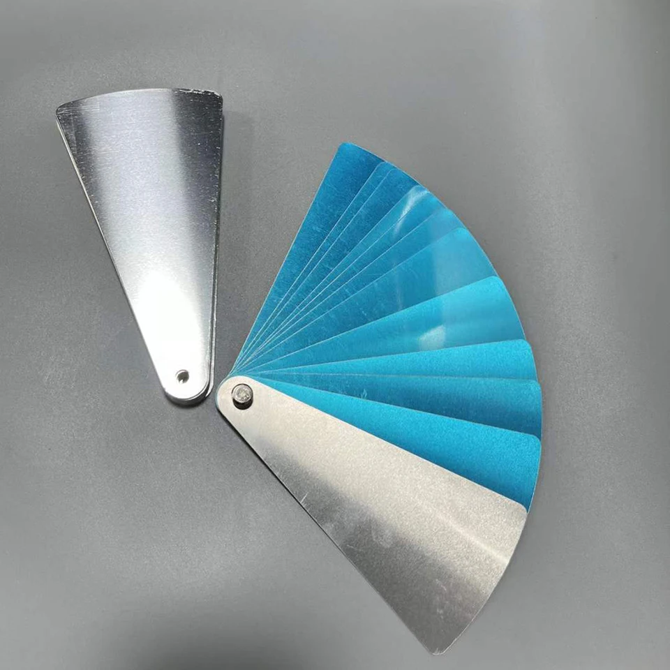 Wedge-Shaped Aluminum Paint Test Panels -Spray Out Card for Color Matching & Coating Evaluation,Fan-Out Pattern Metal Sheet CQ-6