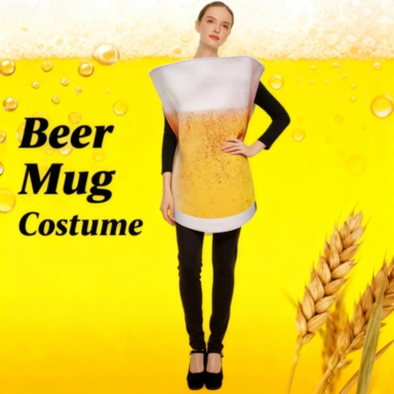 

Cosplay Costume Halloween Party Beer Mug Funny Onesie