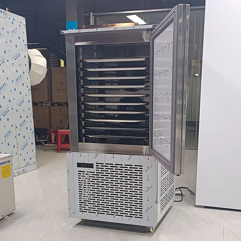 Large Capacity Restaurant Refrigeration Blast Cooler Stainless Steel Plate Deep Impact Freezer Air Cooling Frost Free Blast
