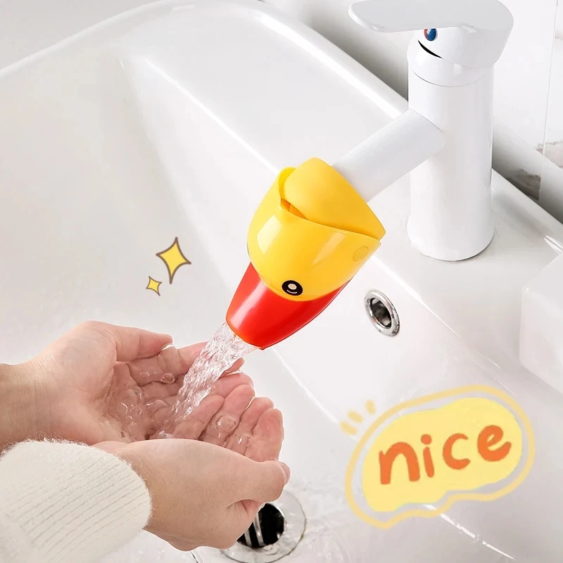 Children\'s faucet extender hand washing cute duck Faucet accessories cartoon baby hand washing anti-splash water