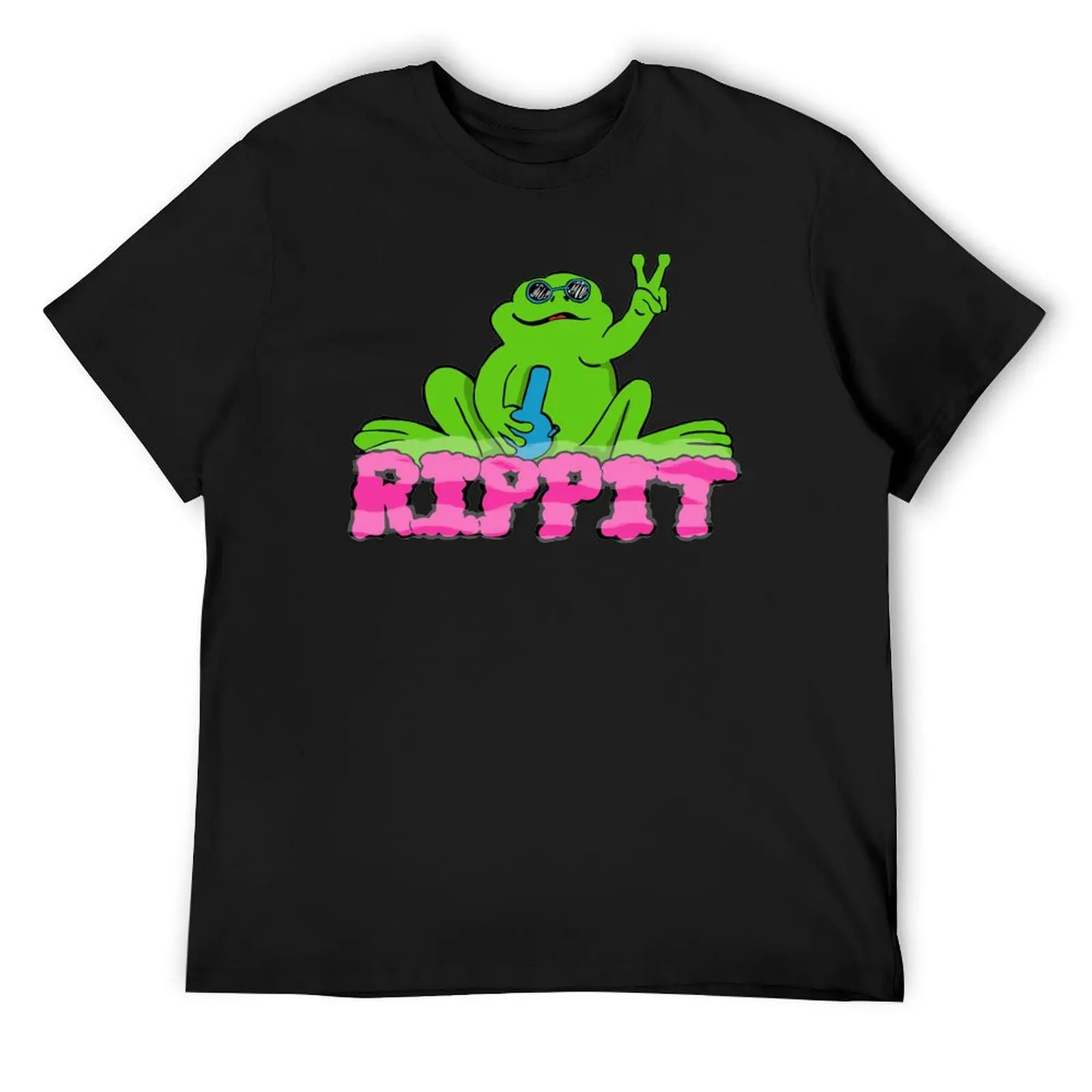 

Rippit The Stoner Frog Peace Sign T-Shirt customs design your own street wear tshirts personalised mens designer clothes