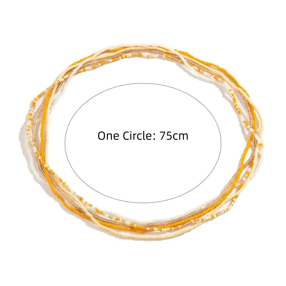 1Set Boheemse Stijl Kleurrijk Ontwerp Boheemse Tailleketting 5 stks/set Dunne Riem Rijst Kraal Tailleketting Sexy Stijl Buikketting Zomer