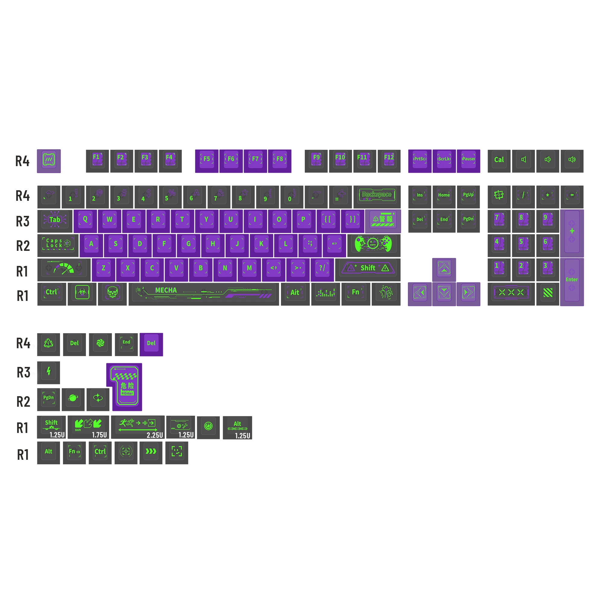 

Cyber Engine Mecha 130 клавиш, набор колпачков для клавиш толщиной 1,6 мм, материал ПК, вишневый профиль для механической клавиатуры mx, Wooting Holy60 980