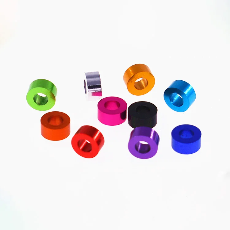 10pcs M3*6*0.5/1/1.5/2/2.5/3 Colourful Aluminum washer Bushing gasket Spacer sleeve Non-thread standoffs For RC Model Parts