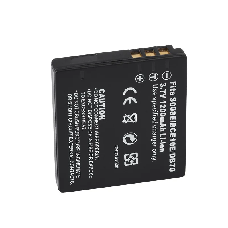 1200mAh CGA-S008 Battery Replacement for Panasonic Digital Cameras Compatible with CGA-S008E/DMW-BCE10 High Capacity Li-ion