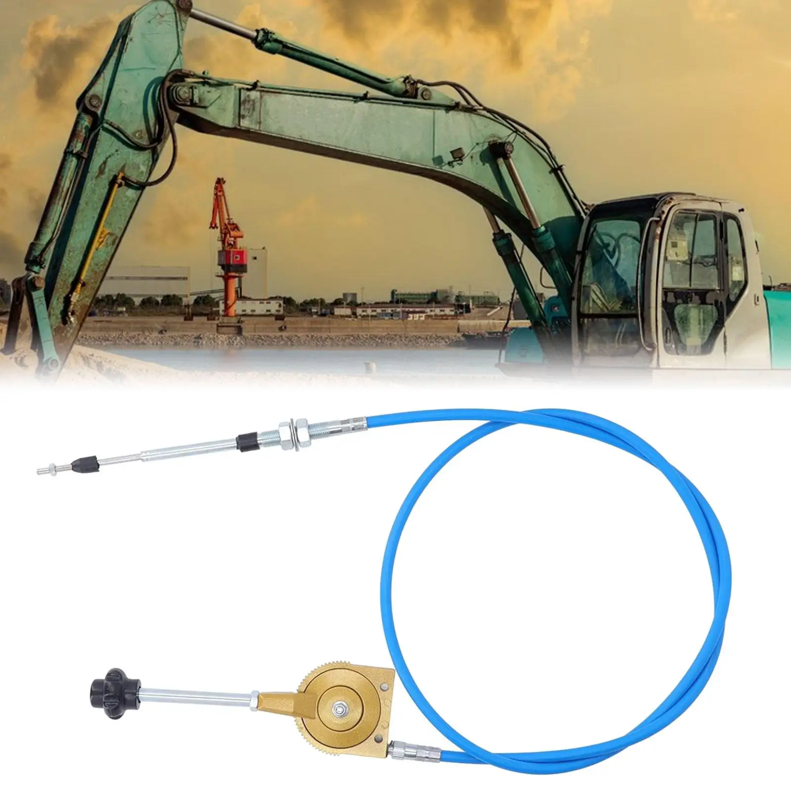 Kabel Throttle ekskavator 6,6 kaki, pengganti cepat dipasang dengan cuaca Universal, tahan cuaca untuk Mixer ekskavator