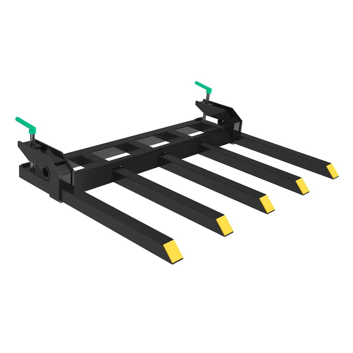 

48" Clamp on Pallet Forks - 2500 Lb Heavy Duty Debris Forks Bucket Attachment, Fits Skid Steer, Tractor, and Loader Buckets