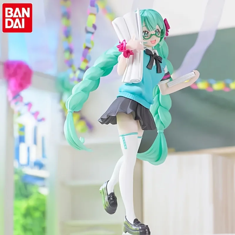 Bandai animation schoolgirl figure - exquisite collection model - PVC indoor desktop decoration, suitable for car accessories,