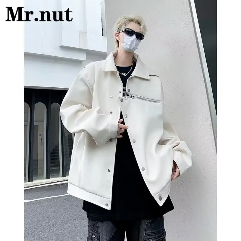 

Casual Jacket Coat Men's Spring Autumn Loose Outerwear Waterproof Jackets High-Quality Streetwear Male Clothes New Stylish Tops