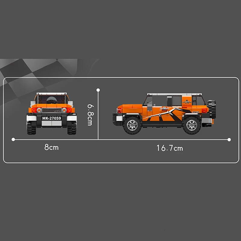 Racers Speed Champions MOC FJ Cruiser Jeep Sport Racing Car Model 414PCS Building Blocks Brick Puzzle Toys for Children Gift