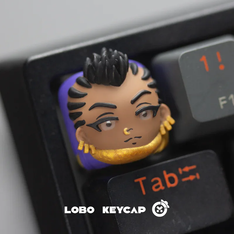 Valorant Theme Personalized Design Resin Art Keycaps Ornament Collection Keyboard Display Gift for Boy Game Peripheral Accessory