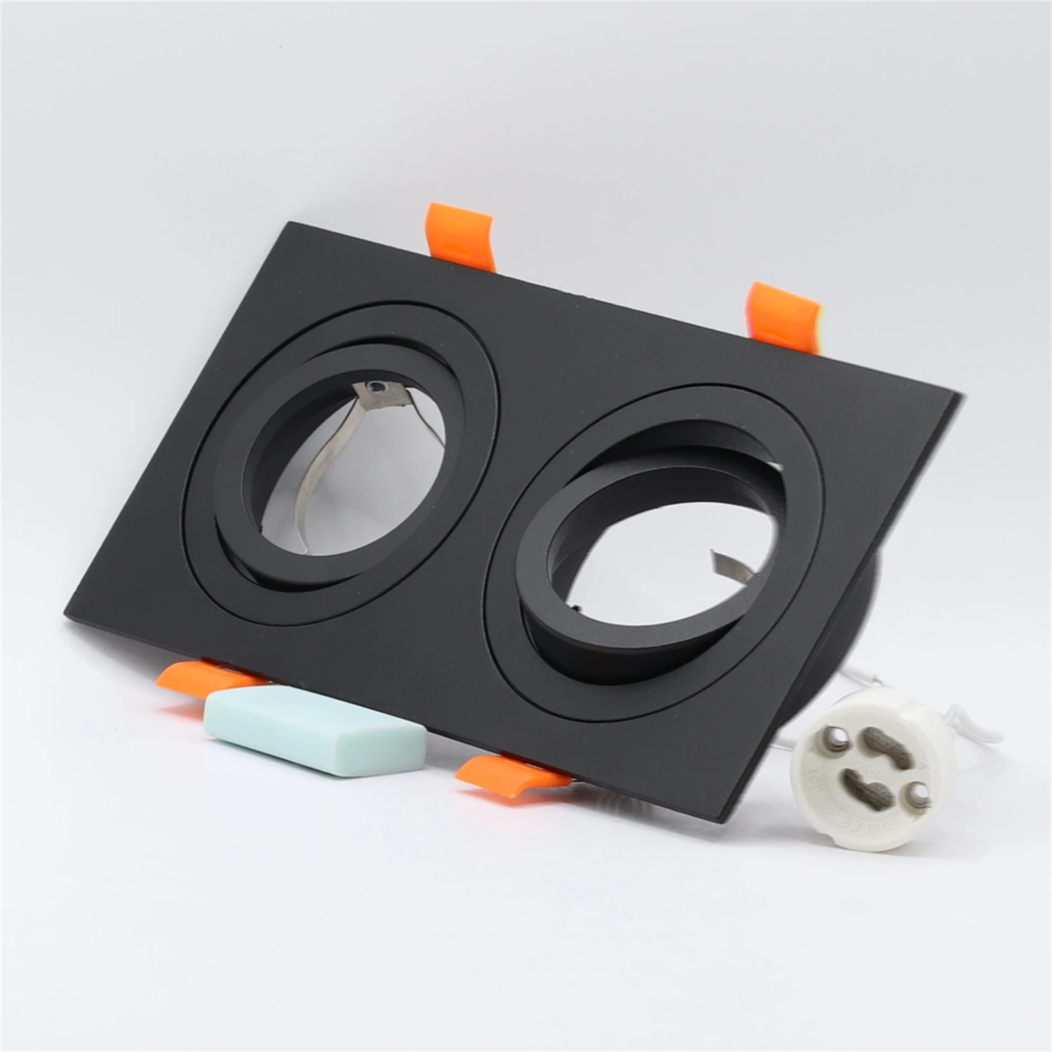 5 Pcs LED Downlight Spotlight Brackets with GU10 Lamp Holder Light Stand Adapters Lamp Shade Rings Hole Enlarge Outer Frame